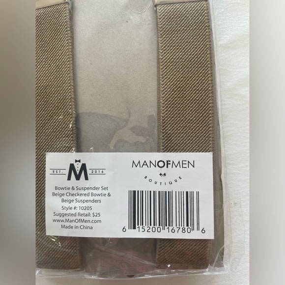 MAN of MEN Boys bow tie & suspenders set, size 6/7 brand new from Amazon - Picture 3 of 5